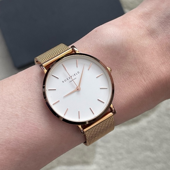 Rosefield Tribeca Rose Gold Mesh watch 33mm - Picture 4 of 10